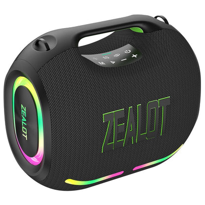 ZEALOT ZE01 waterproof speaker front view, 120W Bluetooth 5.4, IPX6 rated, Kenya