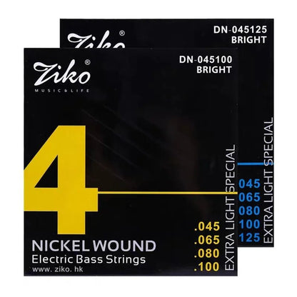 DN-045100 and DN-045125 bass guitar strings Kenya showing Extra Light Special gauge markings`