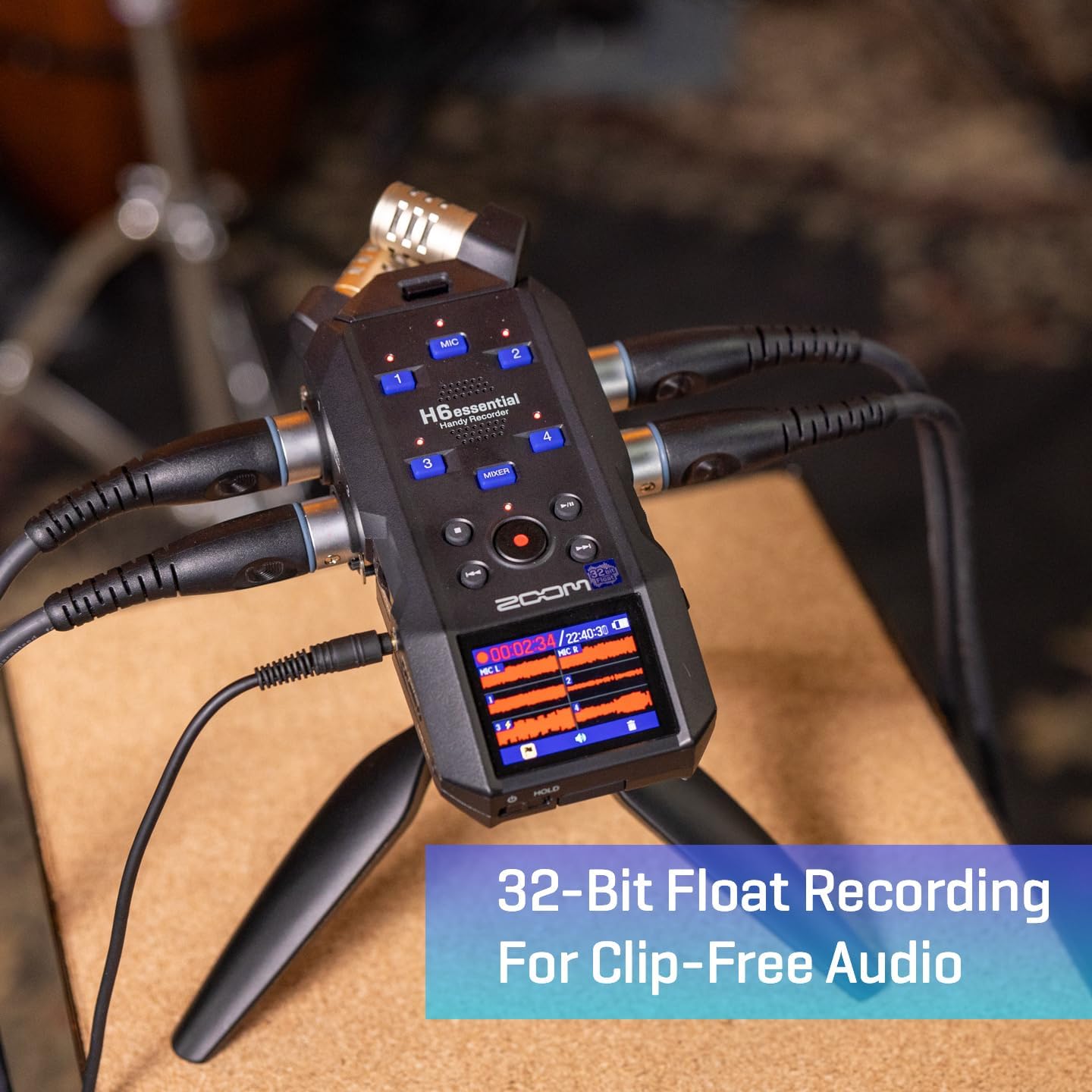 Zoom H6essential 32-bit float recorder used for field recording outdoors