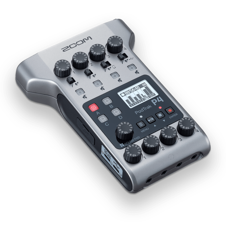 Zoom PodTrak P4 — Portable Podcast Recorder with 4 Mic Inputs & Sound Pads, Nairobi Delivery - ZAMAR AUDIO SOLUTIONS